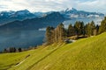 Lake Lucern from Mt Rigi Royalty Free Stock Photo