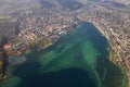 Lake Lucerne Luzern Switzerland town City aerial view photograph Royalty Free Stock Photo