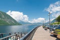 Lake Lugano and Campione d`Italia, Italy. City known for the casino