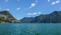 Lake Lugano is the largest lake in Italy. Royalty Free Stock Photo