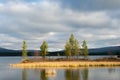 Lake Luirojarvi in Taiga Forest Royalty Free Stock Photo