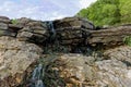 Lake MacBride Waterfall Royalty Free Stock Photo