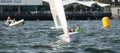 Children sailing racing dinghies. April 16, 2013: Editorial