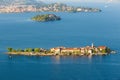 Lake Maggiore Island Fishermen and island Madre, Stresa italy
