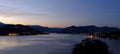 Lake maggiore night at dusk sunset