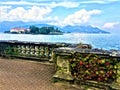 Lake Maggiore, Piedmont region, Italy. Isola Bella, Borromeo Islands, statue, history and fairytale