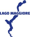 Lake Maggiore silhouette with name