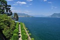 Lago (lake) Maggiore view from Isola bella Royalty Free Stock Photo