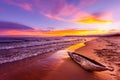 Lake Malawi sunset in Kande beach Africa Royalty Free Stock Photo