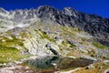 Lake Male Spisske pleso in Mala Studena Dolina, Tatra Mountains, Slovakia.