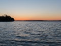 Lake Manitou shoreline sunset landscape on Manitoulin Island