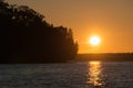 Lake Manitou shoreline sunset landscape on Manitoulin Island