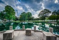 Lake at Marshall Park, in Uptown Charlotte, North Carolina. Royalty Free Stock Photo