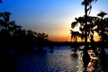 Lake Martin Multicolored Sunset in Southern Louisiana Royalty Free Stock Photo