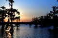 Lake Martin Multicolored Sunset in Southern Louisiana Royalty Free Stock Photo