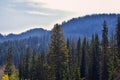 Lake Mary Marth Catherine views of hiking trail to Sunset Peak on the Great Western Trail by Brighton Resort. Rocky Mountains, Was Royalty Free Stock Photo