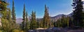 Lake Mary Martha and Catherine hiking trail views to Sunset Peak on the Great Western Trail by Brighton, fall autumn colors. Rocky Royalty Free Stock Photo