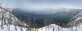 Lake Mashu, endorheic crater lake formed in the caldera of a potentially active volcano, Akan National Park Volcano, Hokkaido, Ja Royalty Free Stock Photo