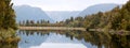 Lake Matheson with cloudy sky New Zealand Royalty Free Stock Photo