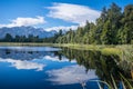 Lake Matheson mirror lake, near Fox Glacier, New Zealand Royalty Free Stock Photo