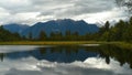 Lake Matheson New Zealand Panoramic Royalty Free Stock Photo