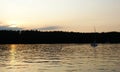 lake Mazury Poland a sailboat sailing on it yacht Royalty Free Stock Photo