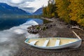 Lake McDonald Boat Royalty Free Stock Photo