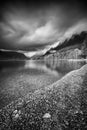 Lake McDonald on a Cloudy Day Royalty Free Stock Photo