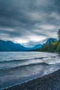 Lake McDonald, Glacier National Park, Montana. Portrait Royalty Free Stock Photo