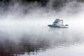 LAKE MCDONALD, MONTANA/USA - SEPTEMBER 21 : Boats moored in Lake Royalty Free Stock Photo