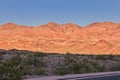 Lake Mead Mountains in the Morning from Railroad Tunnel Trail Parking Lot Royalty Free Stock Photo