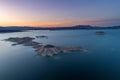 Lake Mead in Nevada. Big Boulder and Littler Boulder Islands, Rock Island Royalty Free Stock Photo