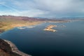 Lake Mead in Nevada.  lLke that lies on the Colorado River Royalty Free Stock Photo