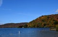 Lake Mercier Autumn landscape Royalty Free Stock Photo