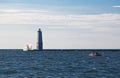 Lake Michigan Lighthouse Royalty Free Stock Photo