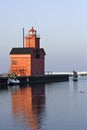 Lake Michigan Lighthouse in Morning light Royalty Free Stock Photo