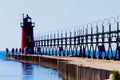 Lake Michigan lighthouse Royalty Free Stock Photo