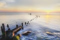 Lake Michigan Shore at Sunrise Royalty Free Stock Photo