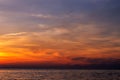 Lake Michigan at sunset in the USA Royalty Free Stock Photo