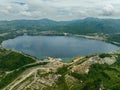 Lake in a mine quarry.