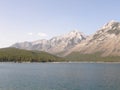 Lake Minnewanka in the Rocky Mountains in Canada Royalty Free Stock Photo