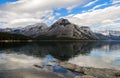 Lake Minnewanka Scenery In Banff National Park, Alberta, Canada Royalty Free Stock Photo