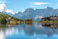 Lake Misurina, Dolomites, Province of Bolzano-Bozen, Italy Royalty Free Stock Photo