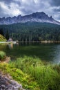 Lake Misurina, picturesque afternoon scene in the Tre Cime Di Lavaredo Natural Park, Dolomite Alps, Italy, Europe Royalty Free Stock Photo