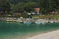 Molveno lake in Trentino Alto Adige, Northern Italy