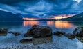 Lake Mondsee at Sunset Royalty Free Stock Photo