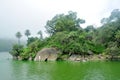 Lake in monsoon Royalty Free Stock Photo