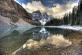 Lake Moraine - Alberta, Canada Royalty Free Stock Photo