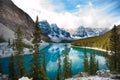 Lake Moraine - Alberta, Canada Royalty Free Stock Photo