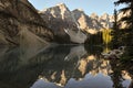 Lake Moraine early morning in all it's beauty, Alberta, Canada Royalty Free Stock Photo